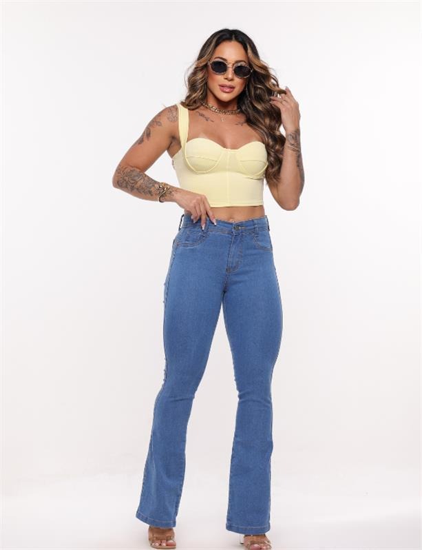 Calça Flare Jeans Feminina