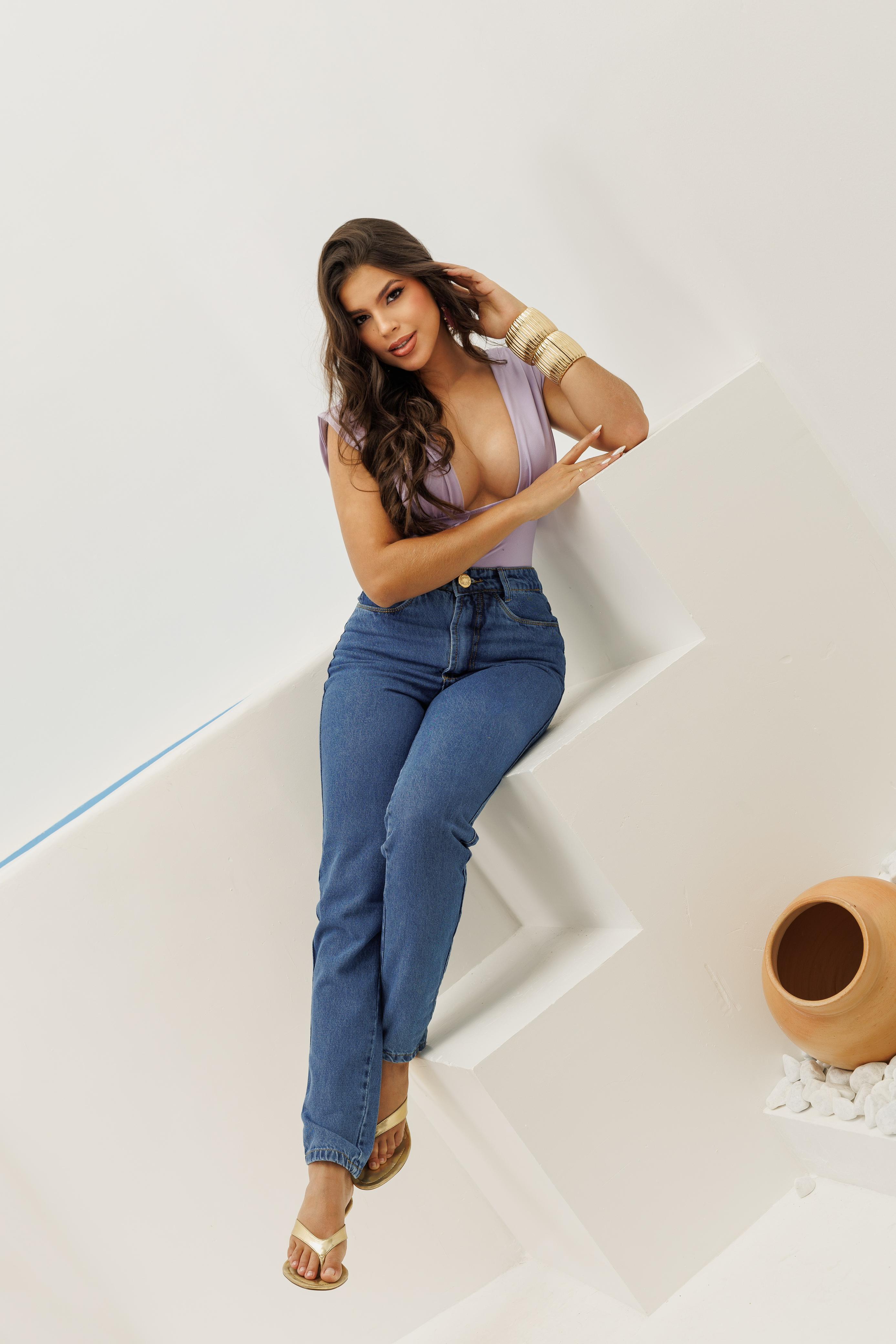 Calça Jeans Feminina Mom