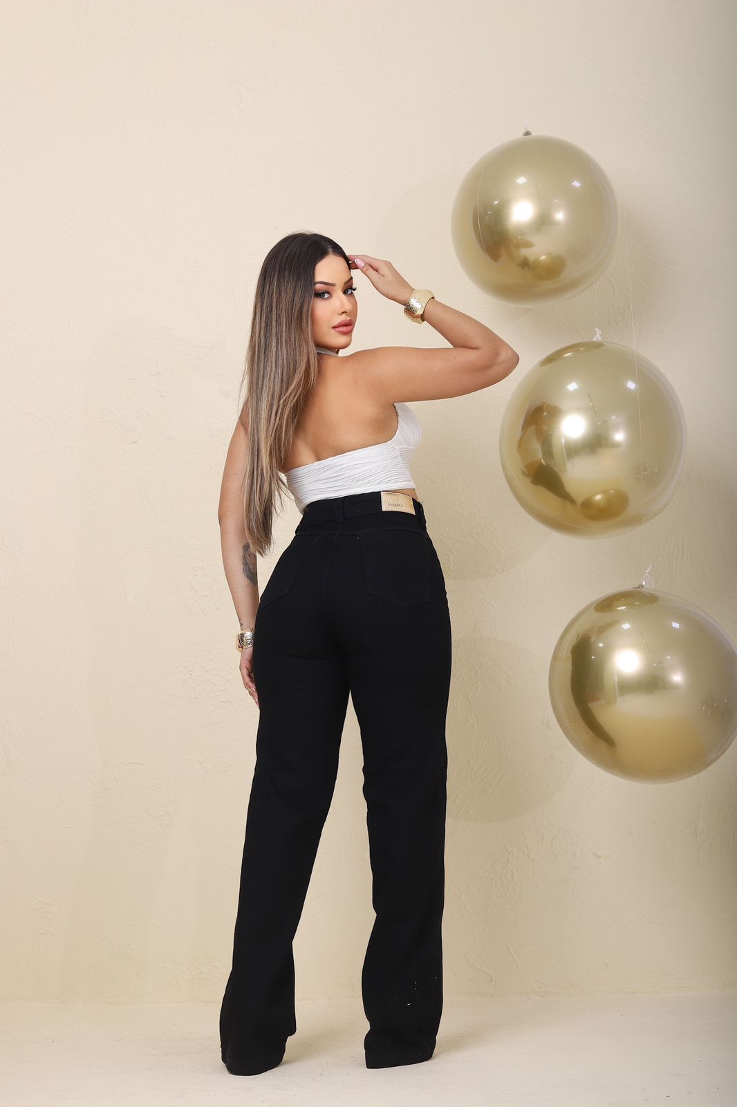 Calça Jeans Wide Leg