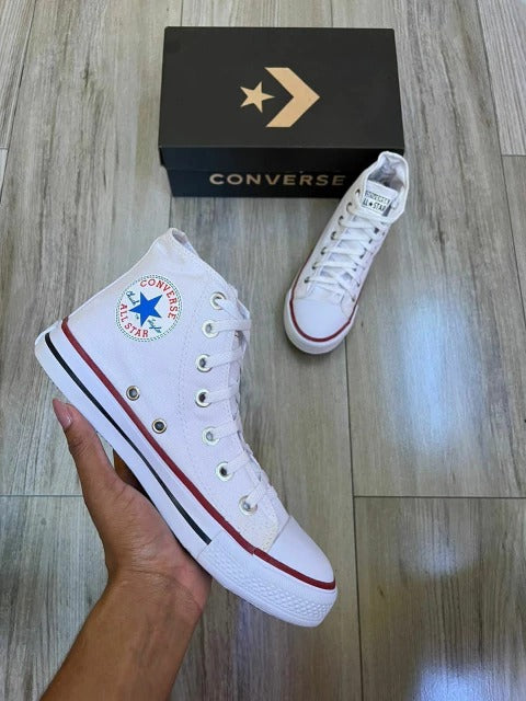 All Star Branco Cano Alto Unissex