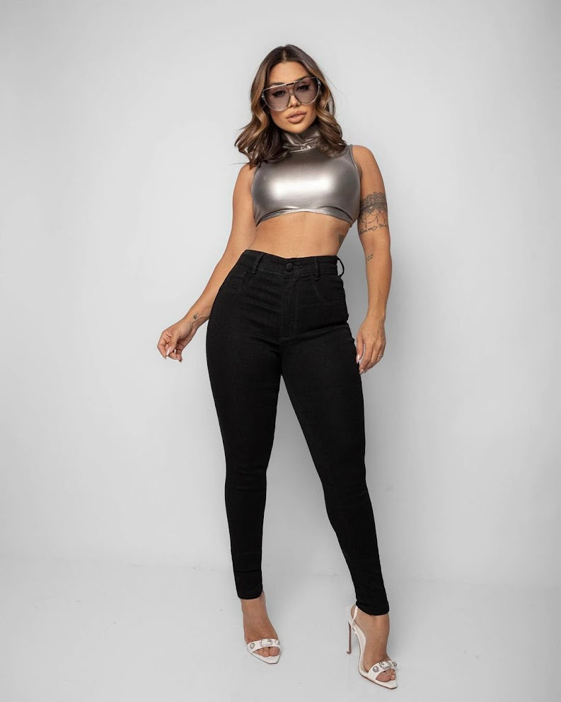 Calça feminina jeans Skinny