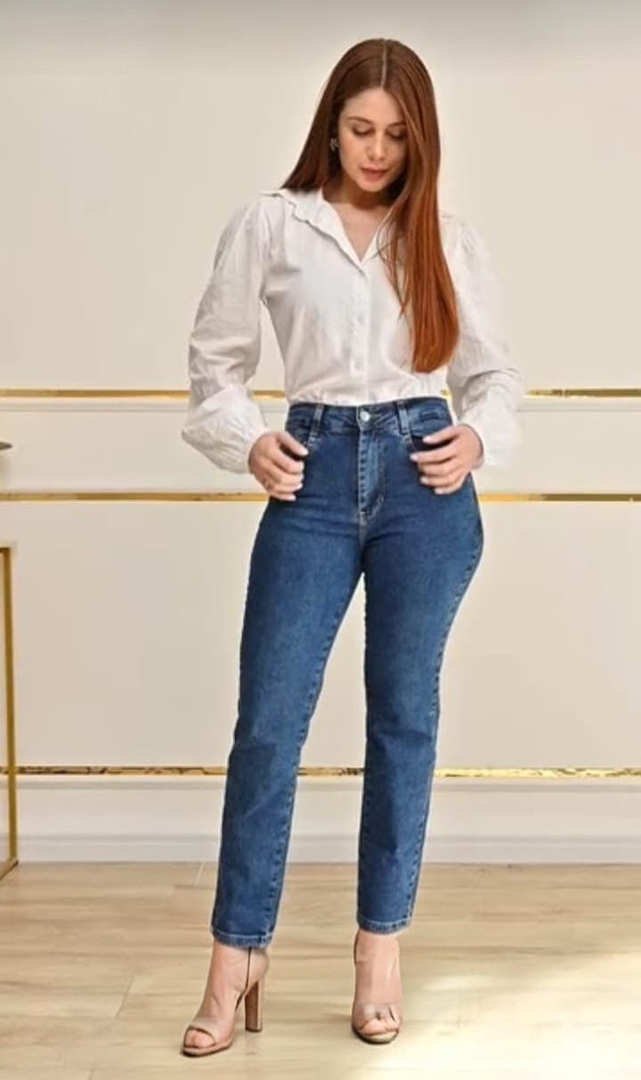 Calça Jeans Reta AZUL