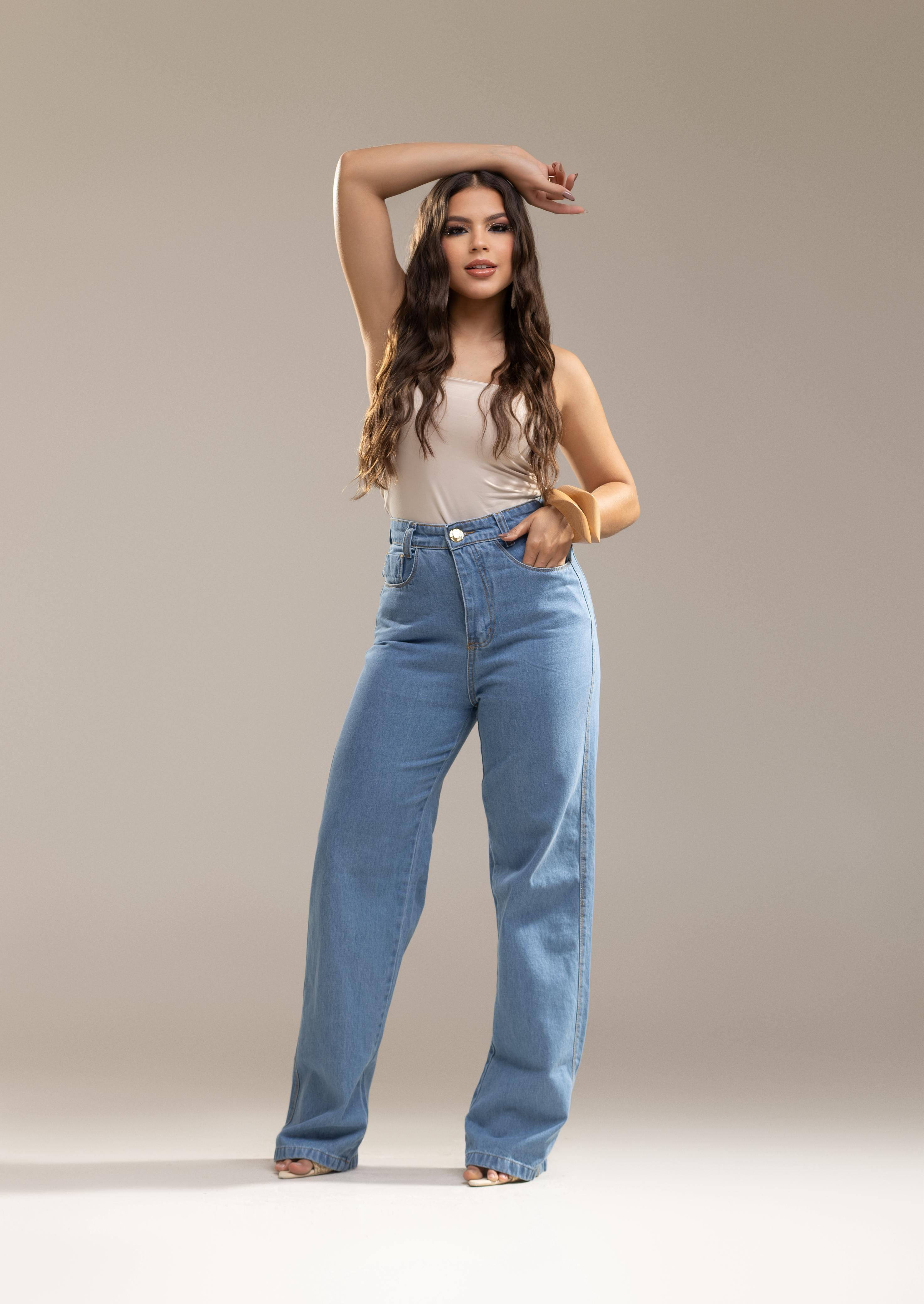Calça Jeans Wide Leg